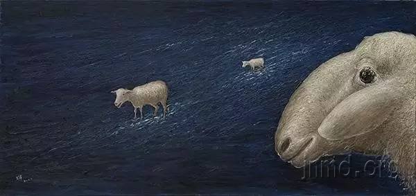 《迷途的羔羊》 油画,1990年| 朱久洋